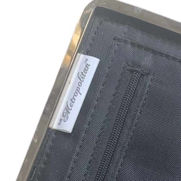 METROPOLITAN Hard Case Black & White Polka Dot Wallet Woman’s Accessory Card - Picture 5 of 6